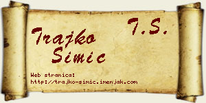 Trajko Simić vizit kartica